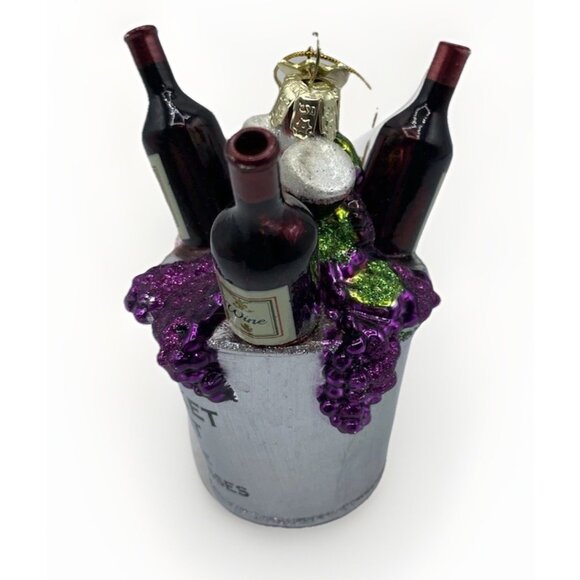 Kurt Adler “My Bucket List” Christmas Ornament Wine Lover Holiday Bar Decor - Picture 2 of 11